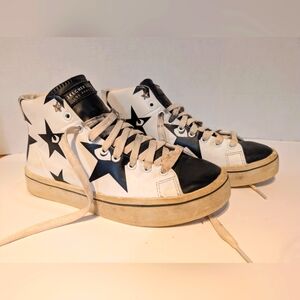 Skechers Street LA Black & White Star Have Eyes High-Tops Women's 7.5‎